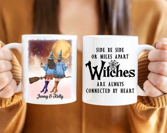 Personalized Best Witches Mug | Custom Coffee Mug | Halloween Home Decor, Fall Home Decor | Custom Birthday Gift for Best Friends, BFF