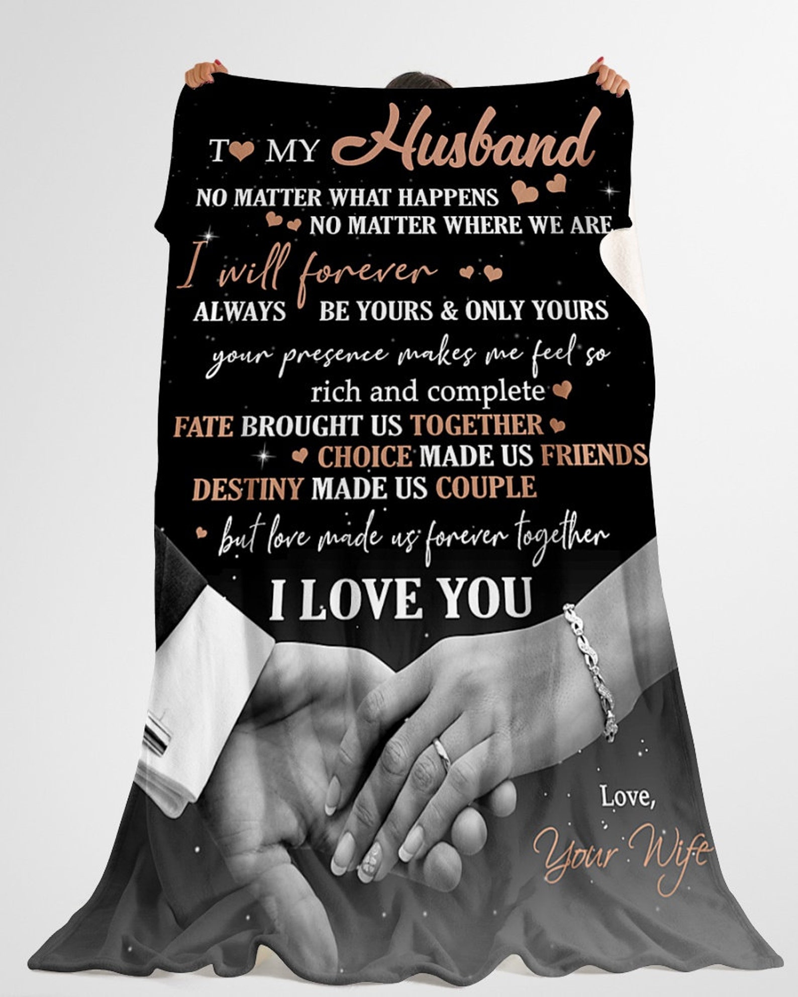 Personalized Blanket for Husband Custom Blanket Quote Etsy