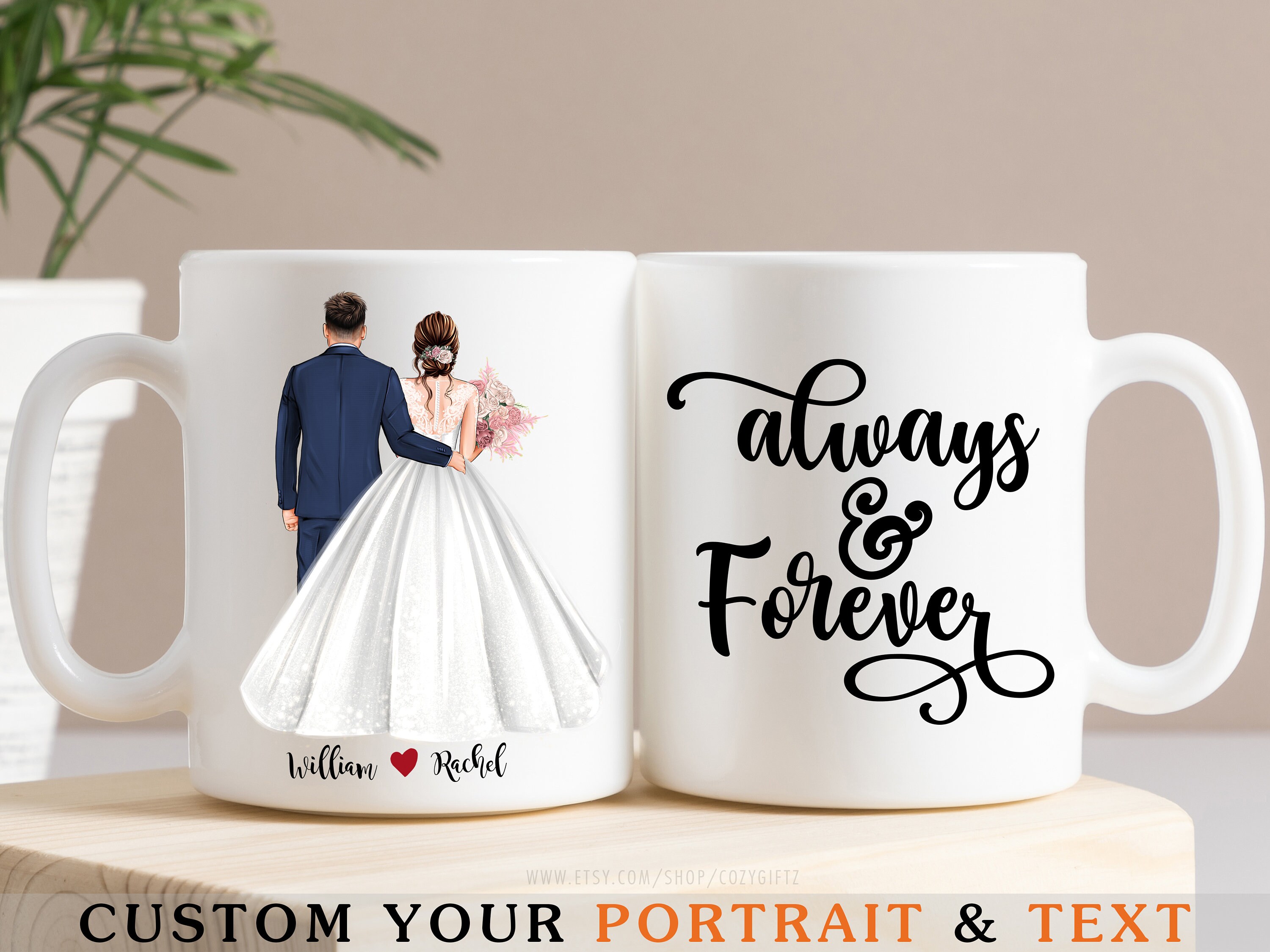 Taza personalizada para novios Regalo de boda para pareja - Etsy México Taza personalizada para novios Regalo de boda para pareja - Etsy México