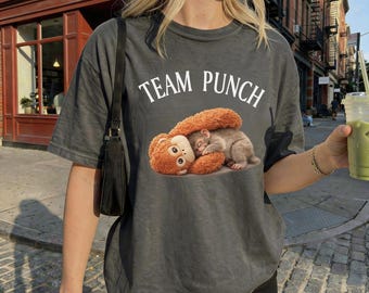 Chemise singe Team Punch – T-shirt singe mignon et peluche, chemise pour amoureux des animaux, t-shirt graphique couleurs confort 1