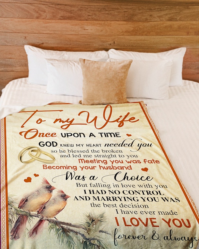 Personalized Blanket for Wife Cardinal Custom Blanket Quote Etsy