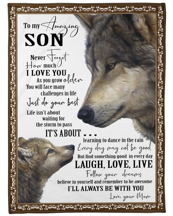 Personalized to My Amazing Son Love From Mom Fleece Sherpa Woven Blankets Gifts for Son Christmas Birthday Graduate Gifts CB094 Etsy Canada