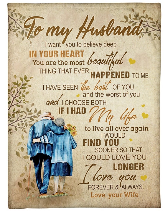 Personalized Blanket for Husband Custom Blanket Quote Etsy