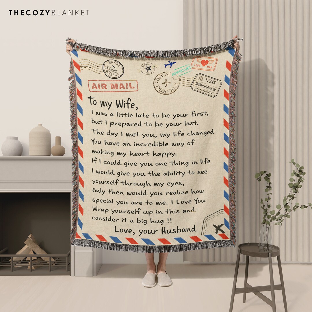 Personalized Love Letter Blanket to Wife From Husband Etsy