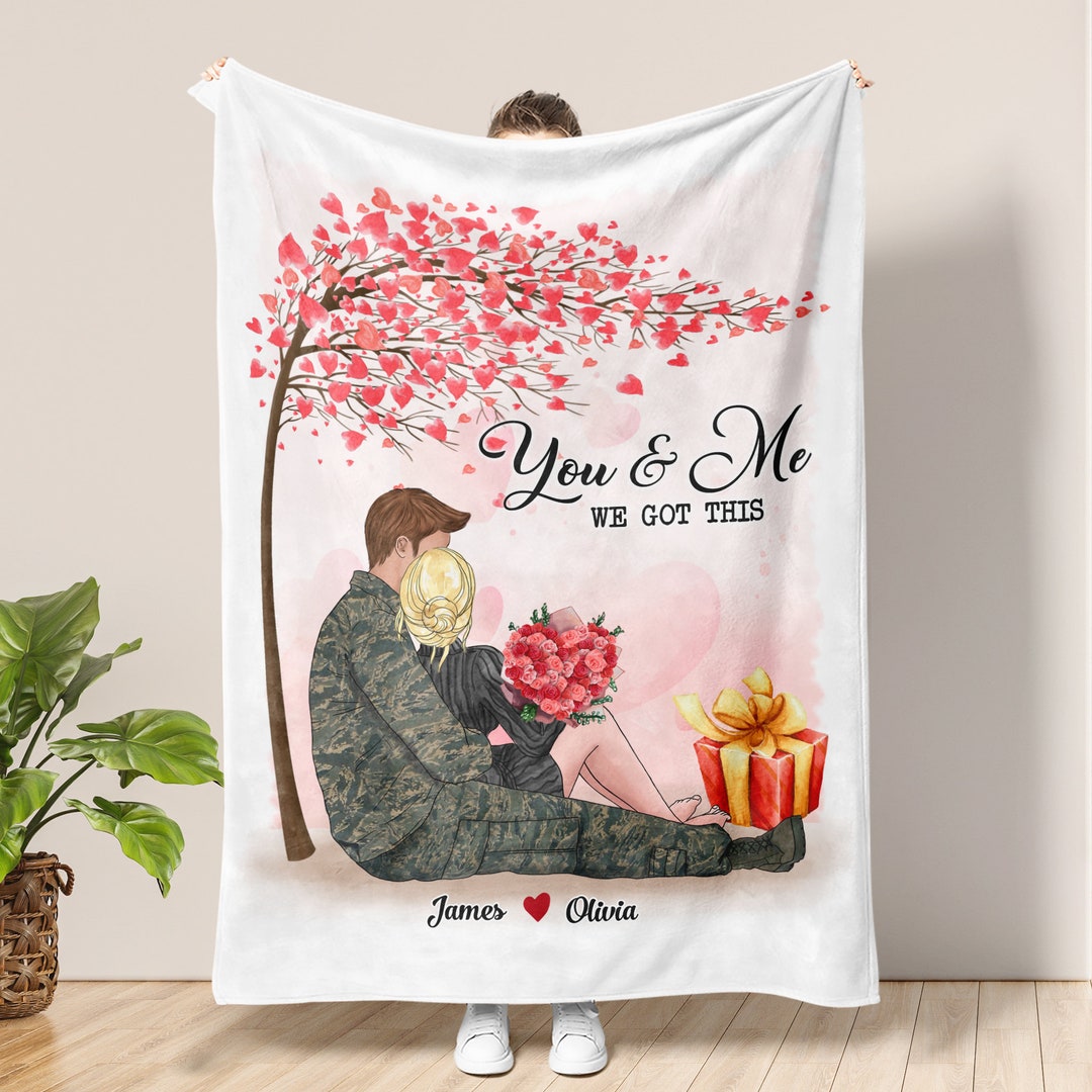 Personalized Blanket for Couple Custom Blanket Portrait Anniversary