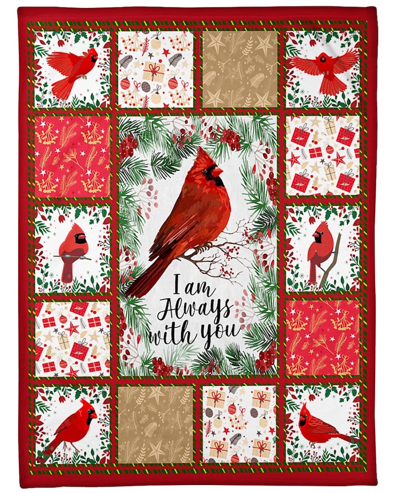 Sherpa Fleece Blanket Gift for Grandmother with Cardinals Sherpa Fleece Blanket Gift for Grandmother with Cardinals