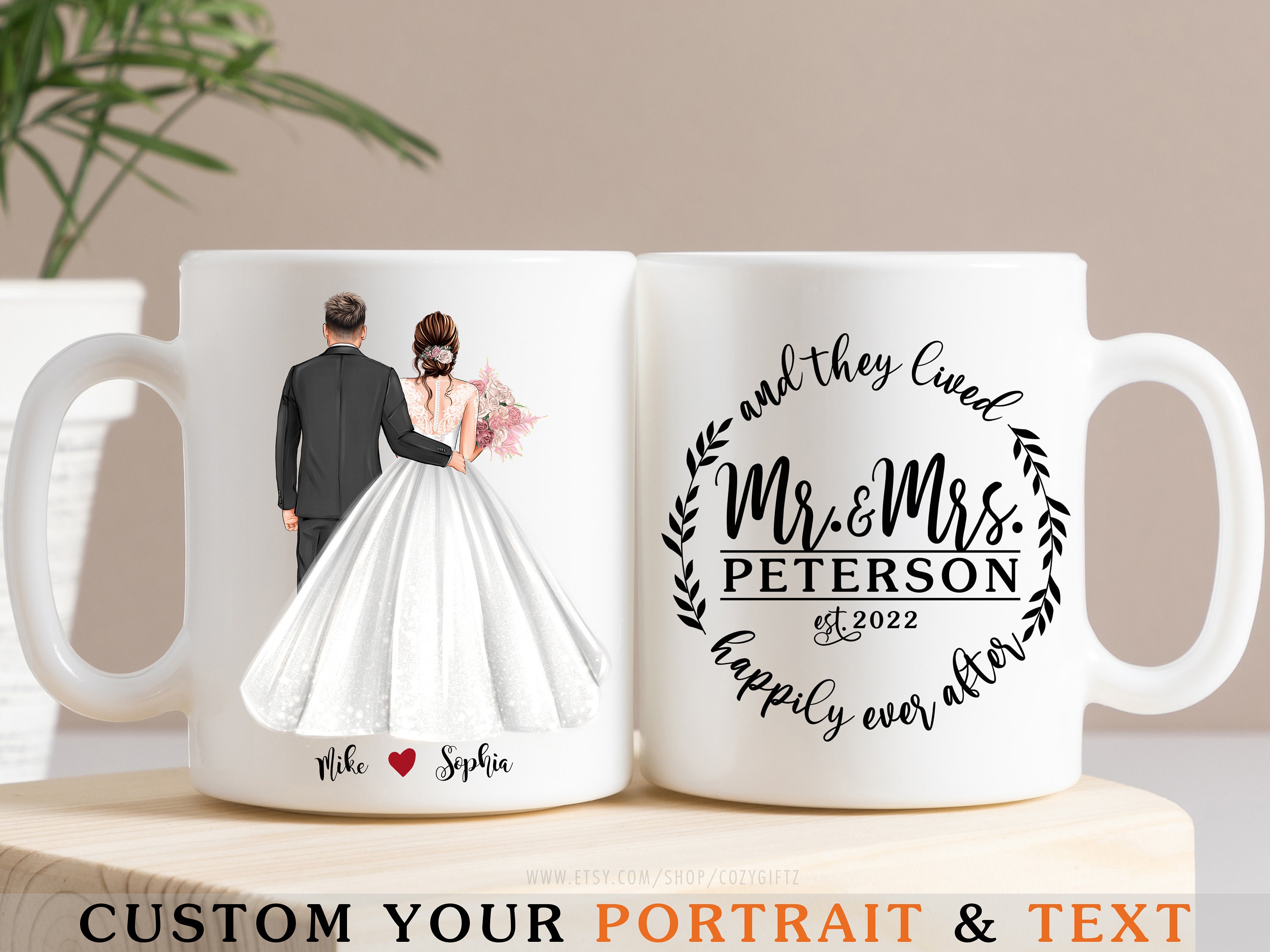 Mr Mrs Newlywed Gift Modern Couple Photo Keepsake - Moodthology Papery