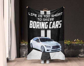 Custom Blanket with Your Car Photo • Gift for Car Guy • Unique Birthday Gift for Him • Personalized Gift for Boyfriend • CB0194