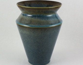 Vase Angular Large A, Handmade Pottery, Blue Green Glaze on Stoneware, Cade Federspill