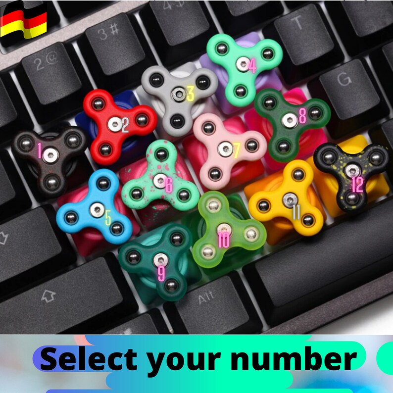 Cherry MX switches Fidget Spinner Artisan Keycap