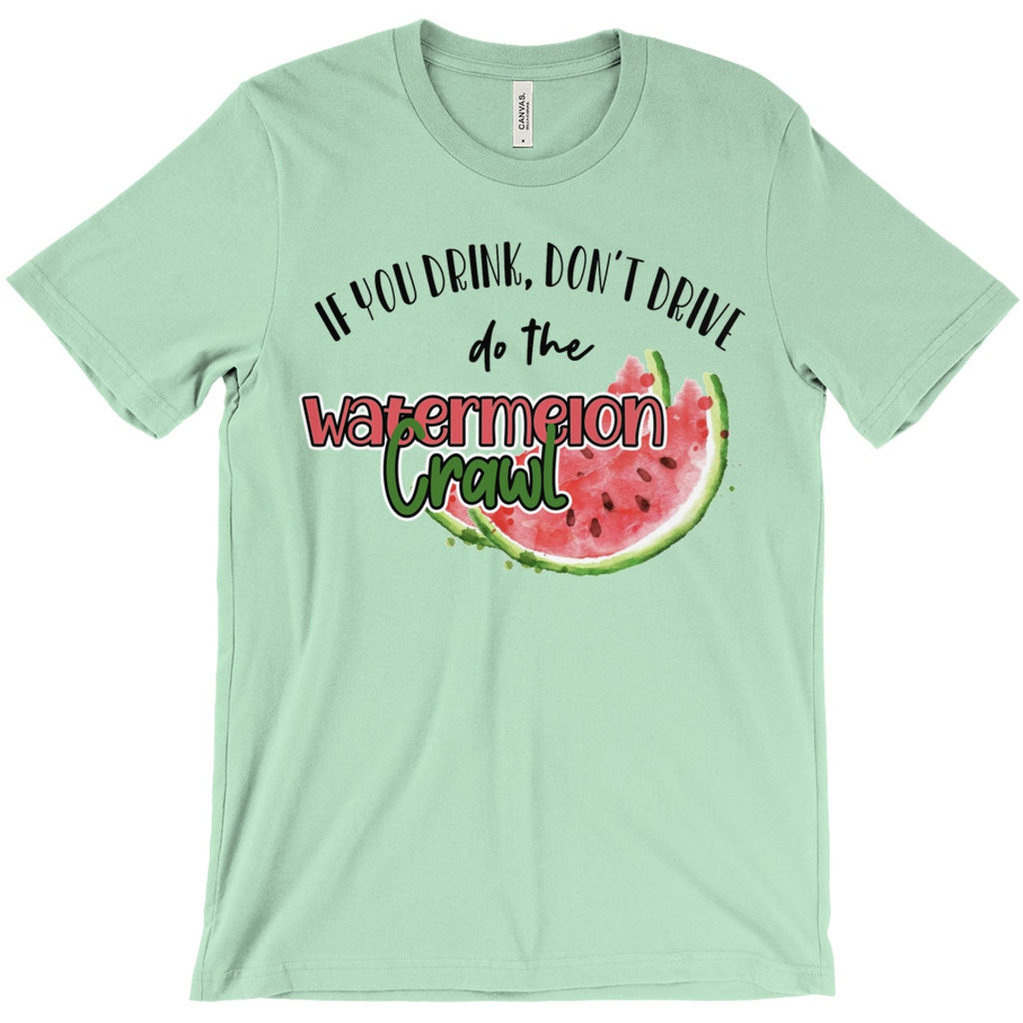 Watermelon Crawl Shirt Festival Shirt Summer TShirt Etsy