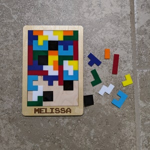 Tetris Inspired Puzzle SVG Laser Cut File