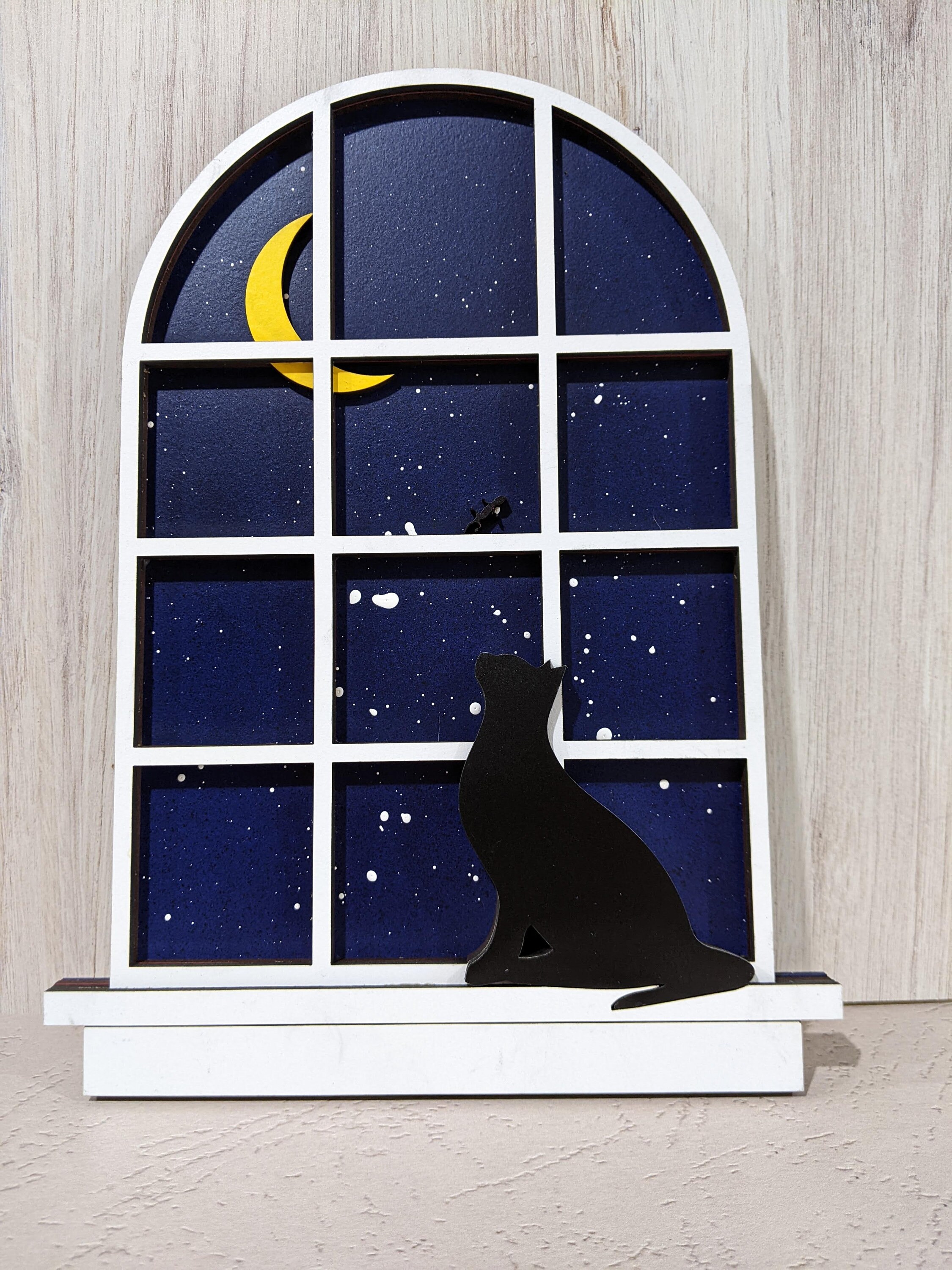 Window Cat Wall Sign SVG Laser Cut File - Etsy