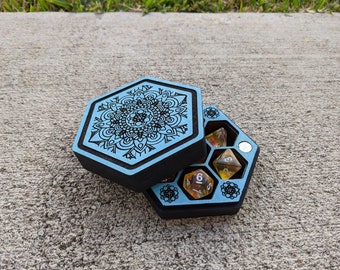 dark blue inside BOX ONLY Poplar dice box