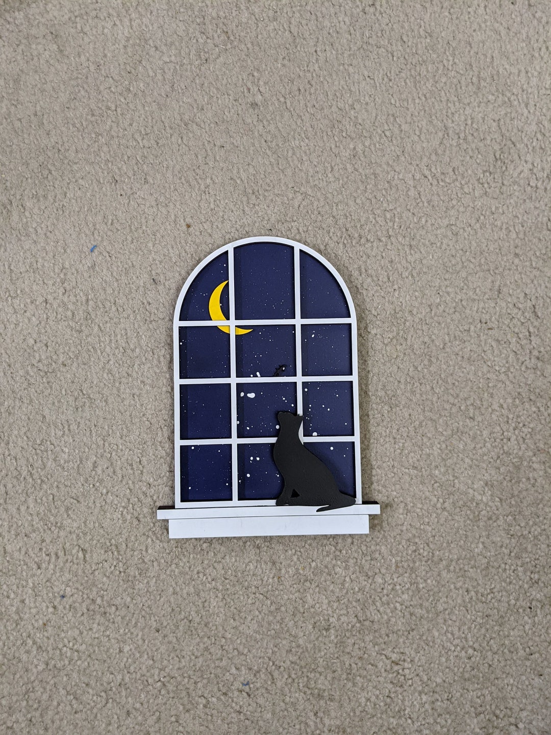 Window Cat Wall Sign SVG Laser Cut File - Etsy