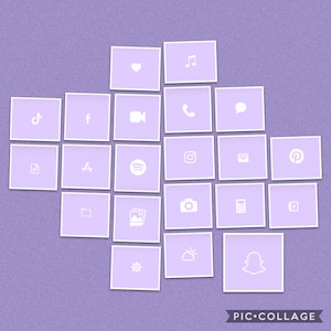 Aesthetic • Lavender IOS 14 App Icons • 21 pc
