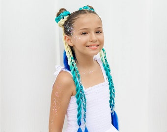 Festival Braid Hair Extension Aquamarine Blue - Etsy Australia Festival Braid Hair Extension Aquamarine Blue - Etsy Australia
