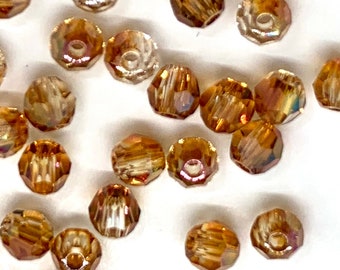 3mm Swarovski 5000  Round Faceted Crystal Copper Beads - Best Price Available for 20 Beads