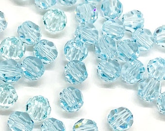 4mm Swarovski 5000  Faceted Round Light Azore Beads - Best Price Available for 20 Beads