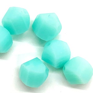 Incredibly RARE - 8mm Swarovski 5020 Hexagonal Helix Shaped Crystal Beads - Color: Mint Alabaster