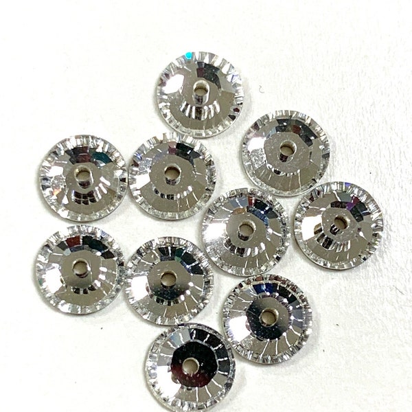 6mm Swarovski 3128 Foiled Flatback Sew On Crystal Beads