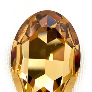 Rare 30x22mm Genuine Swarovski Crystal 4127 Foiled - Light Colorado Topaz - One Piece