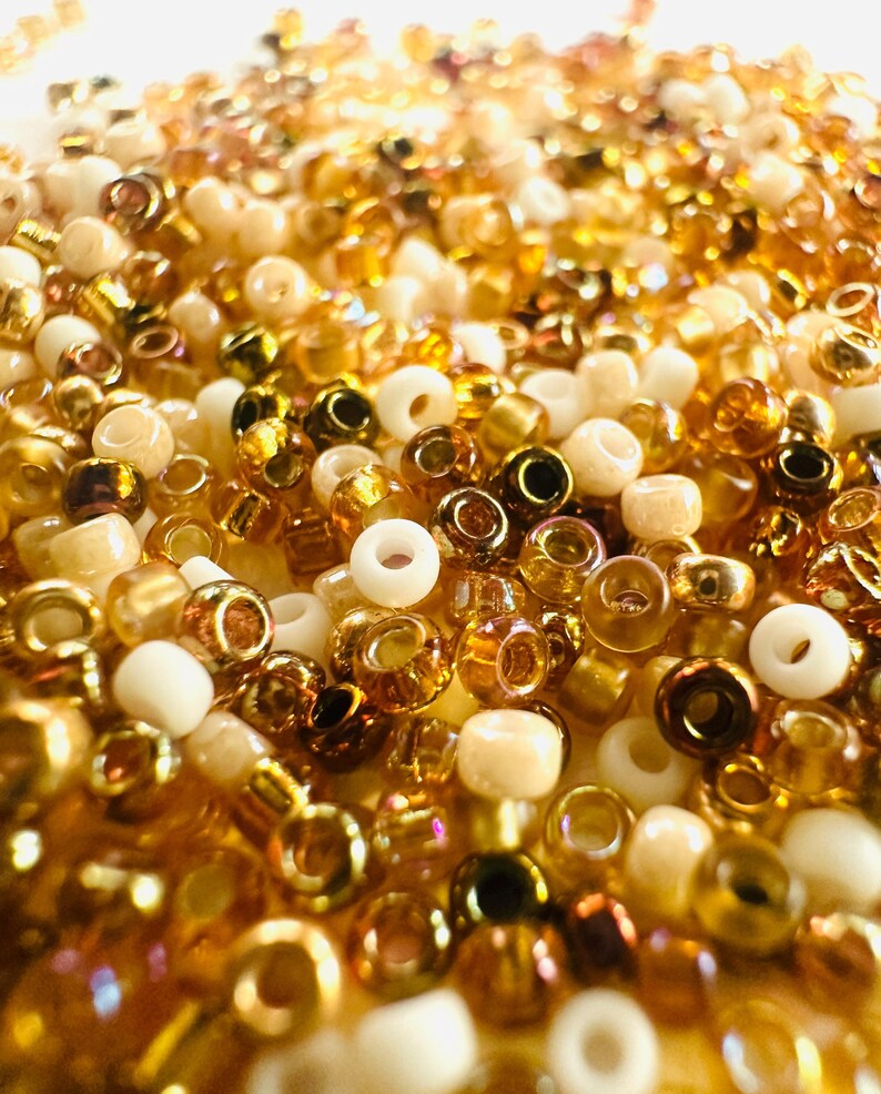 Miyuki 11/0 Seed Bead Mixes (20 grams@ 2200 beads) - Tango, Serenity, Earthtone, Formal, Lilac and Honey, DIY Jewelry Making Honey Butter