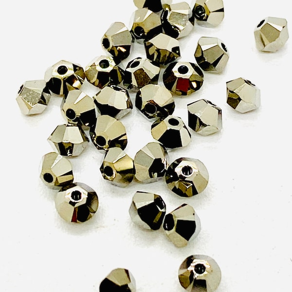 3mm Swarovski 5328 Bicone - Color: Metallic Light Gold 2x - Best Price Available for 20 Beads