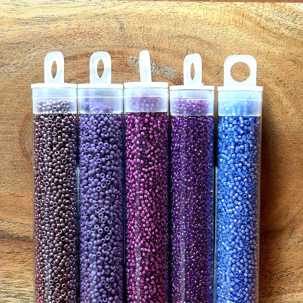 MIYUKI Japanese 15/0 Seed Beads (3"tube @ 14 gm) - Choose your COLOR, perfect for beading