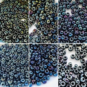 8/0 (3mm) Metallic Iris Miyuki/Toho Seed Beads (Large 6" tube of 30 grams @ 1050 beads), DIY Jewelry Making Beading