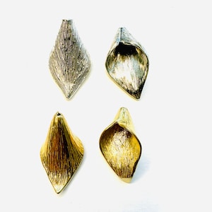 Calla Lily End Caps (Silver or Gold), DIY Jewelry Making
