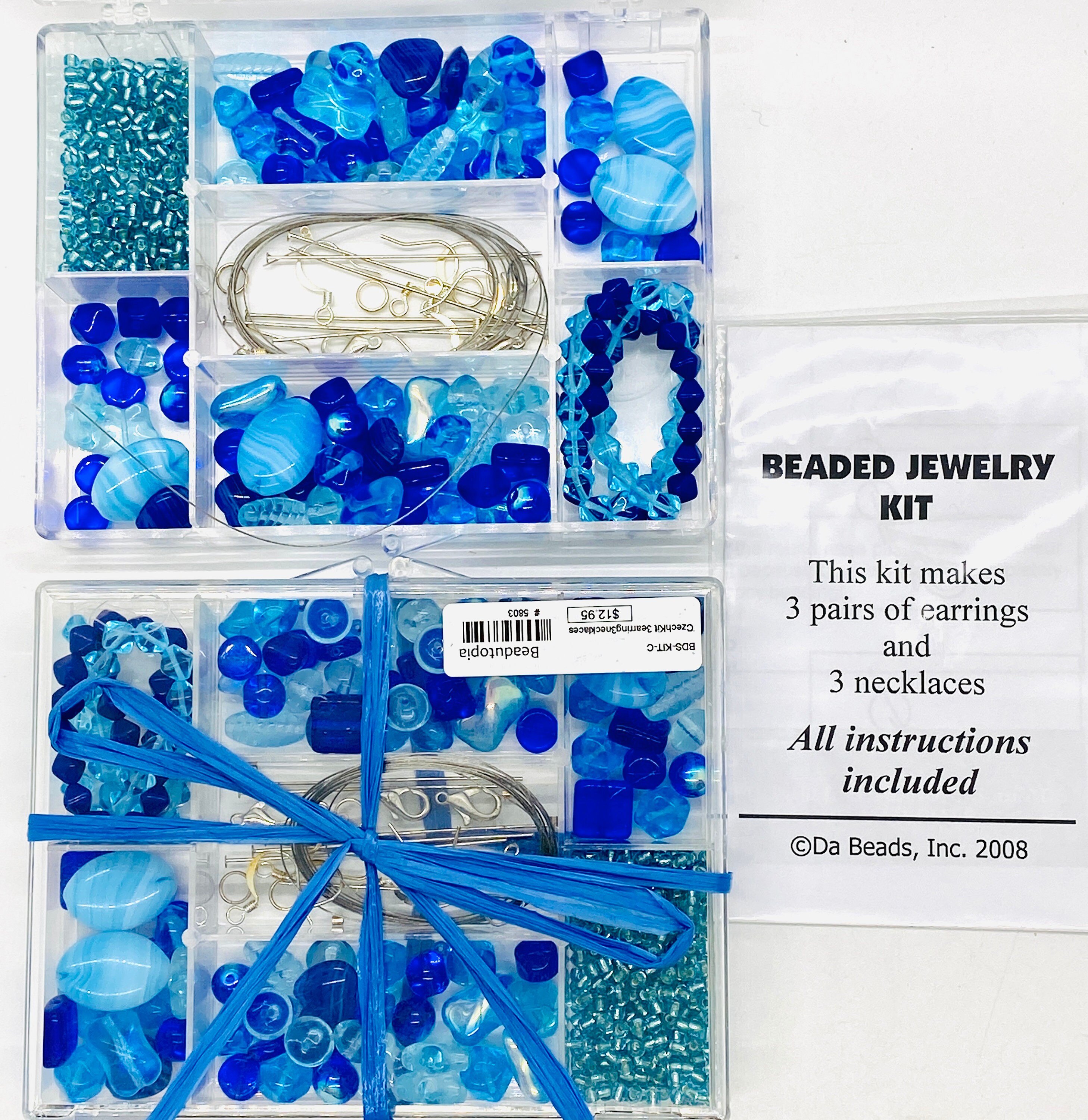 Bead Stringing Kit With Czech Glass Beads Seed Beads and All Etsy
