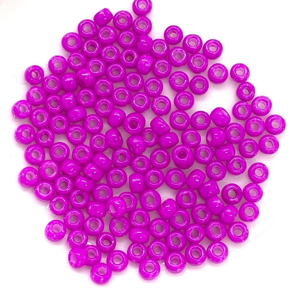 Miyuki 11/0 Opaque Fuchsia Seed Beads (6"tube @ 30 gm)