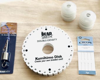 Kumihimo Equipment Individually or as a Set - Disk, Weight, Bobbins, Needles, DIY Jewelry, Kumihimo