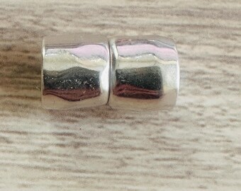 Hammered Magnetic Clasp Hypoallergenic - 8mm Inner Diameter, DIY