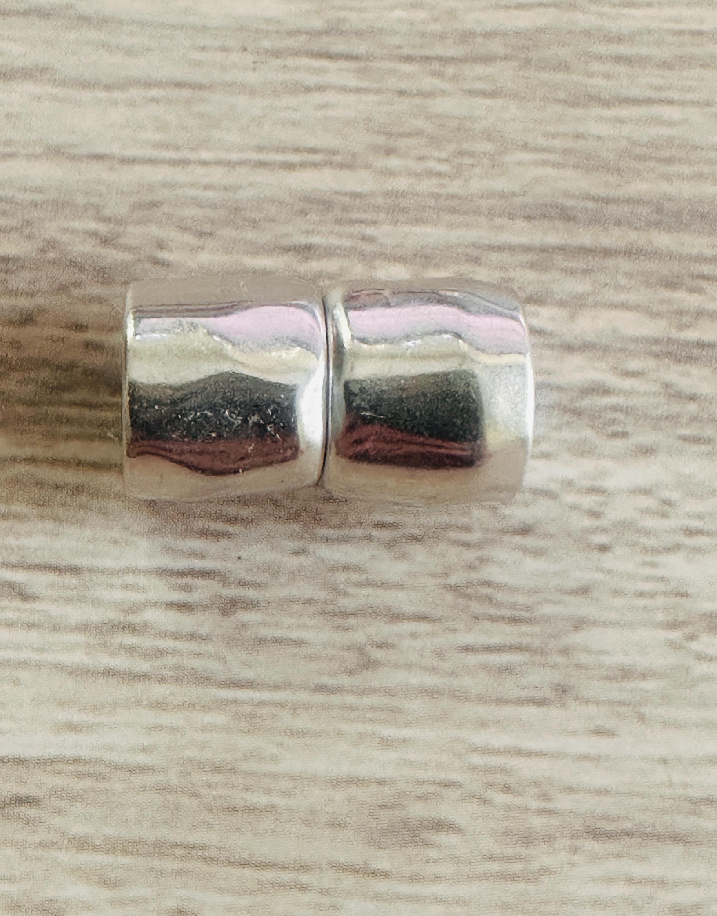 Hammered Magnetic Clasp Hypoallergenic - 8mm Inner Diameter, DIY