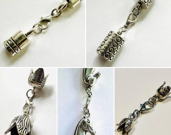 Complete Lobster Clasp End Cap Set , Perfect for Kumihimo, Leather, Beaded Rope Ending