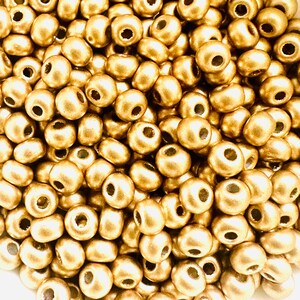 Aztec Gold Czech 6/0 OR 8/0 OR 11/0 Seed Beads (20 grams)