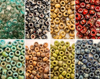 Miyuki 6/0 Picasso Seed Beads (6"tube @ 30gm) - Choose your COLOR, perfect for beading
