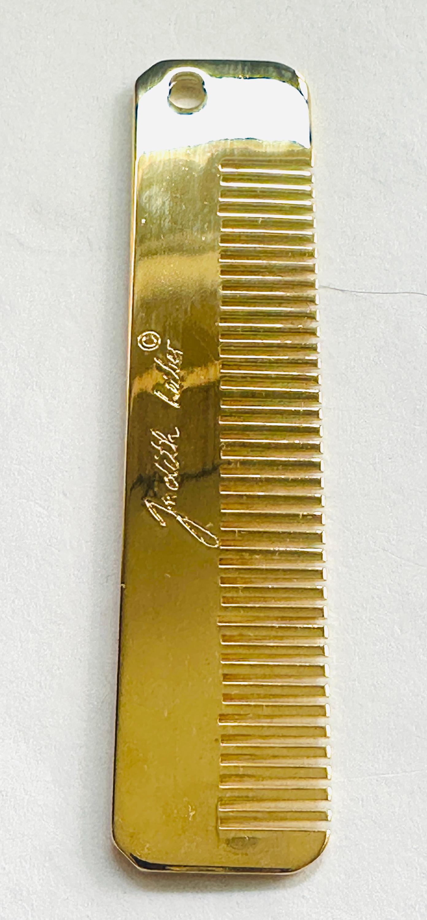 Judith Leiber Metal Hair Comb Made In Italy Gold Comb w/ Tassel & 9” Silver Comb Judith Leiber Sm silver tone mini hair comb w/tassel | eBay main image 4