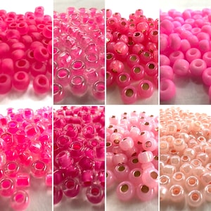 6/0 (4mm) Pink MIYUKI or TOHO Seed Beads (6"tube @ 30 gm) - Choose your COLOR, Perfect for Beading, Large Hole