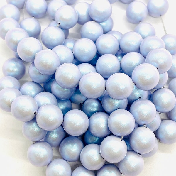 Swarovski #5810 Iridescent Dreamy Blue Round Pearls (Choose from 3mm, 4mm, 6mm, 8mm or 10mm)