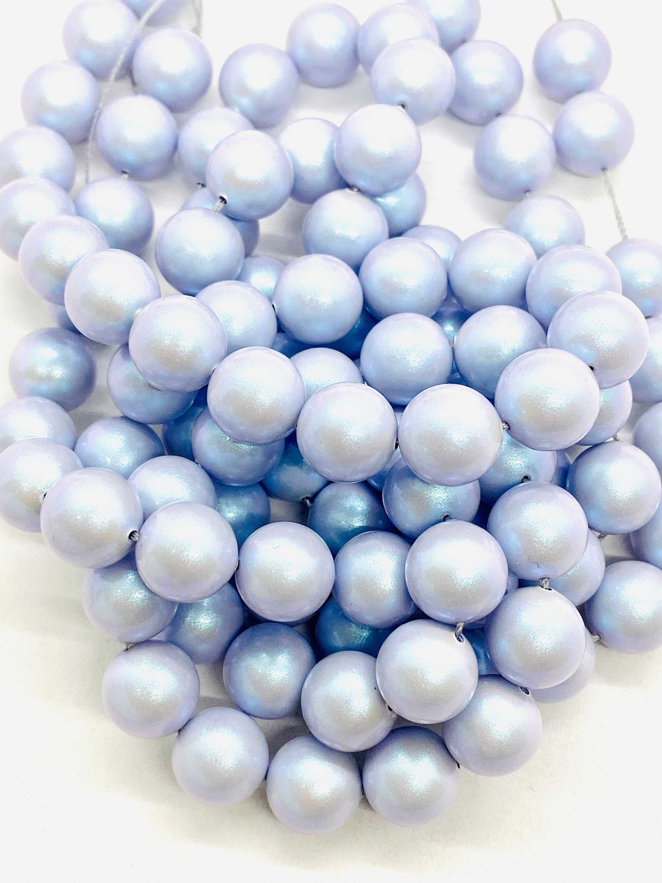 Swarovski #5810 Iridescent Dreamy Blue Round Pearls (choose From 