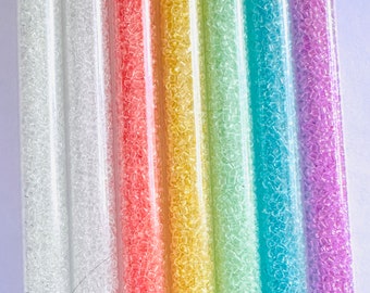 11/0 TOHO Seed Beads Glow in the Dark 6" tubes (approx. 30gm of 3600 beads) - Choose your COLOR, perfect for beading