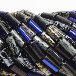Midnight Magic Bugle Picasso Seed Bead Mix - Beading, Large Hole
