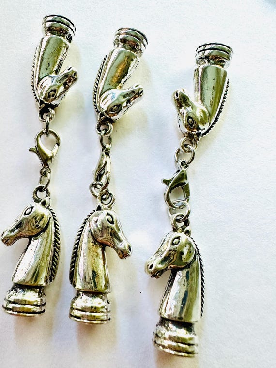 Horse End Cap Complete Lobster Clasp Set 7mm ID Perfect for