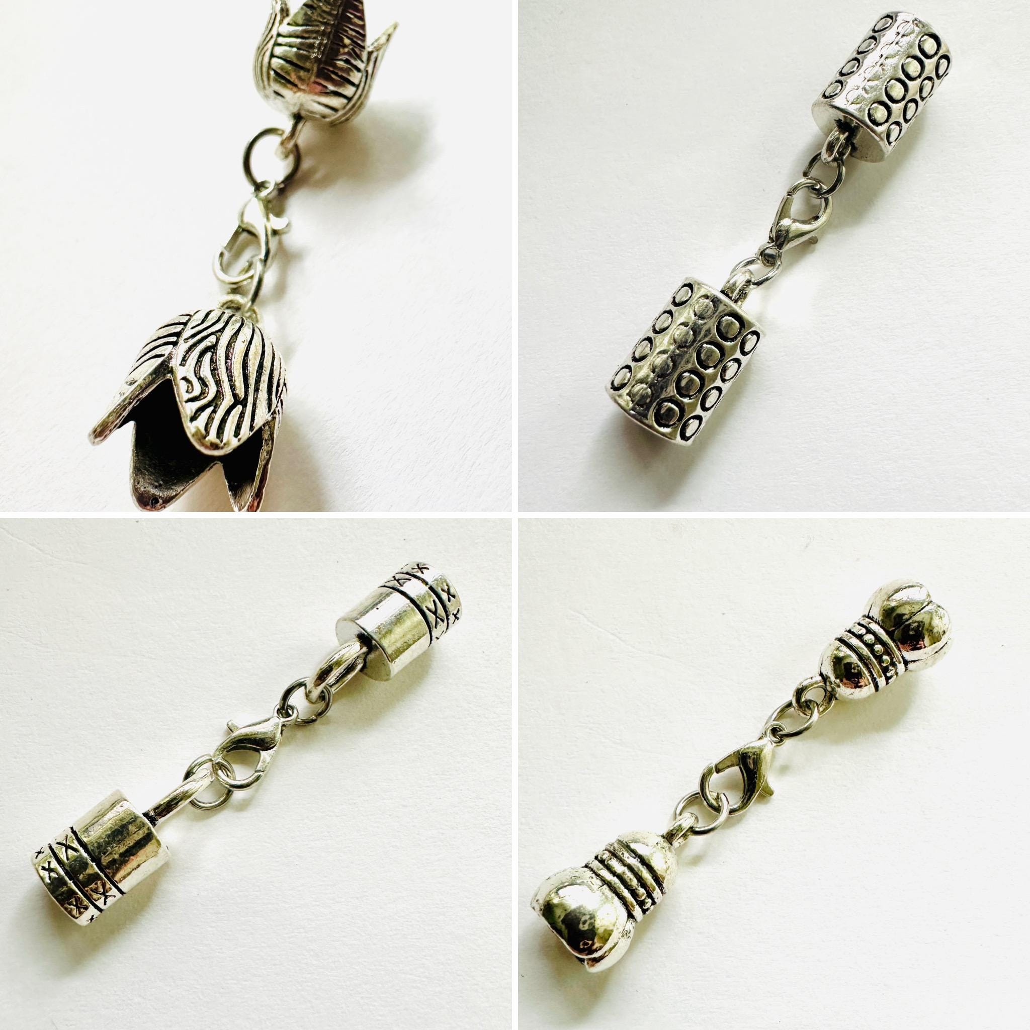 アクセサリー kinomi Tibetan Silver Cord End Cap Complete Lobster Clasp Set , Perfect