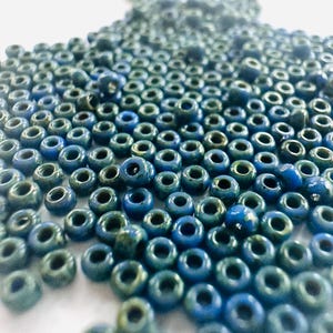 11/0 MIYUKI Blue Picasso #4516 seed beads  (LARGE 6&quot; tube of approx. 30 grams)