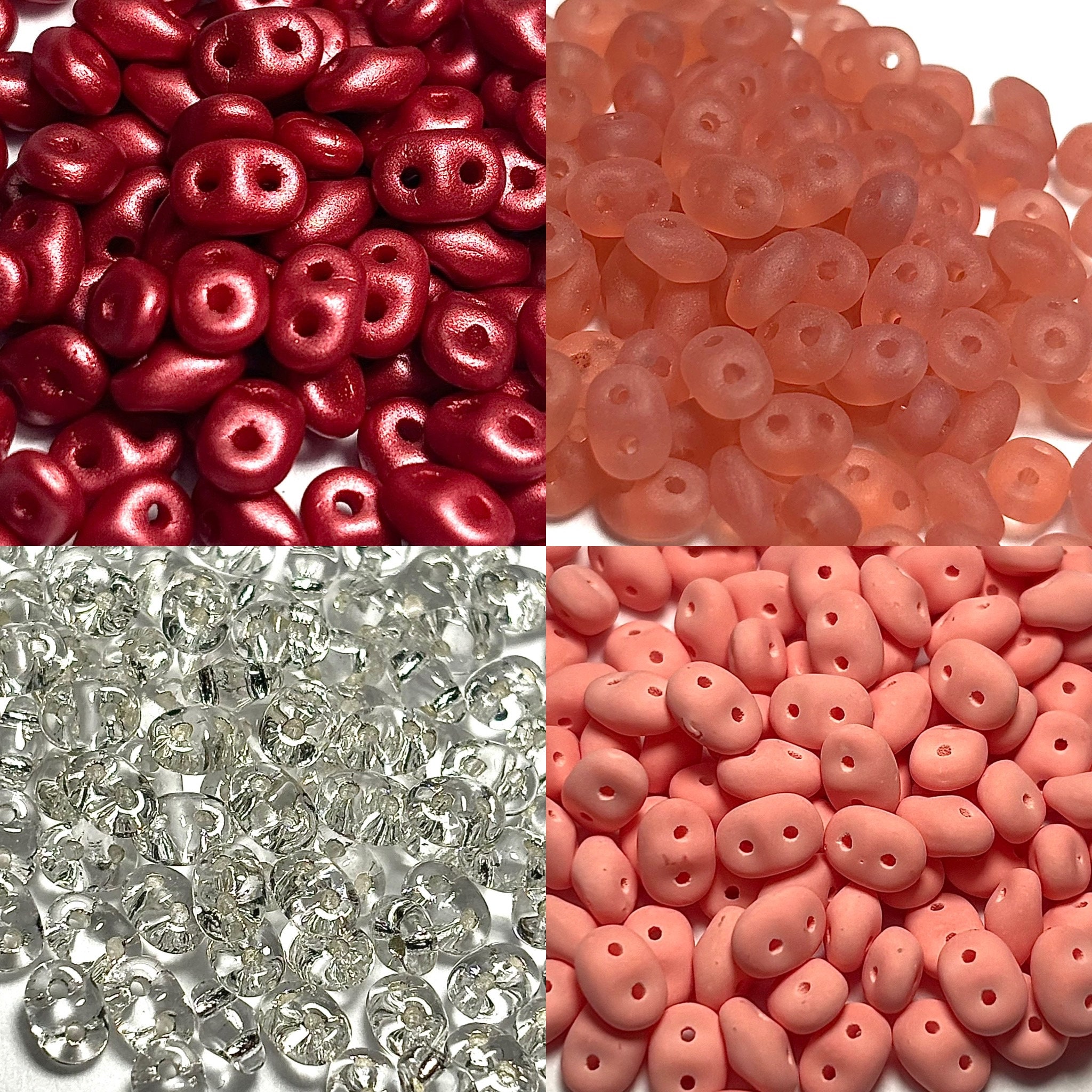 Czech Glass Superduo- Two Hole Beads - 8+grams (approx. 100 beads)