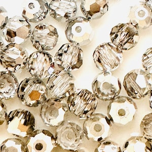 3mm Preciosa Crystal Labrador Half Faceted Round Crystal Beads  (20 pieces) - Perfect alternative to Swarovski 5000